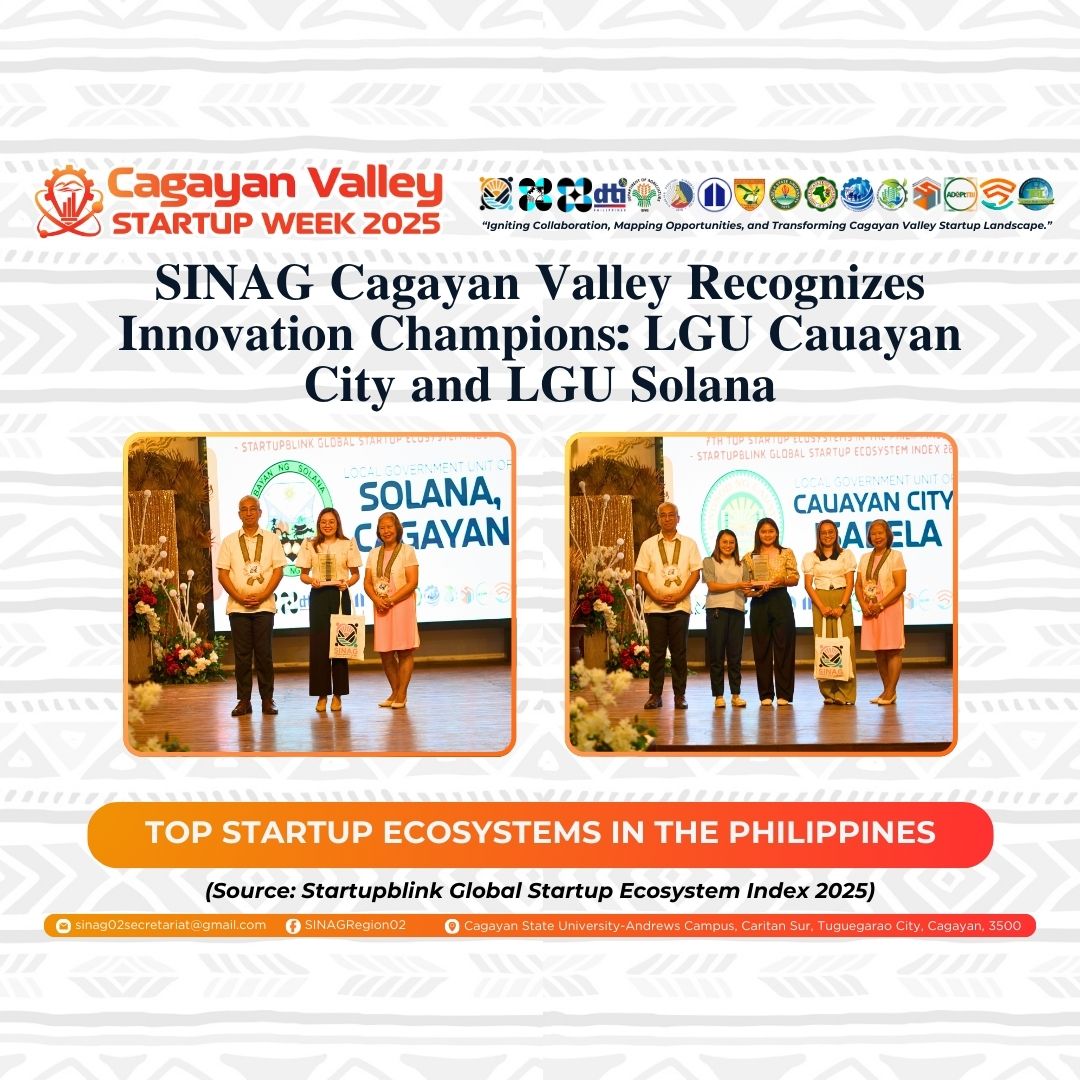SINAG Cagayan Valley Recognizes Innovation Champions: LGU Cauayan City and LGU Solana